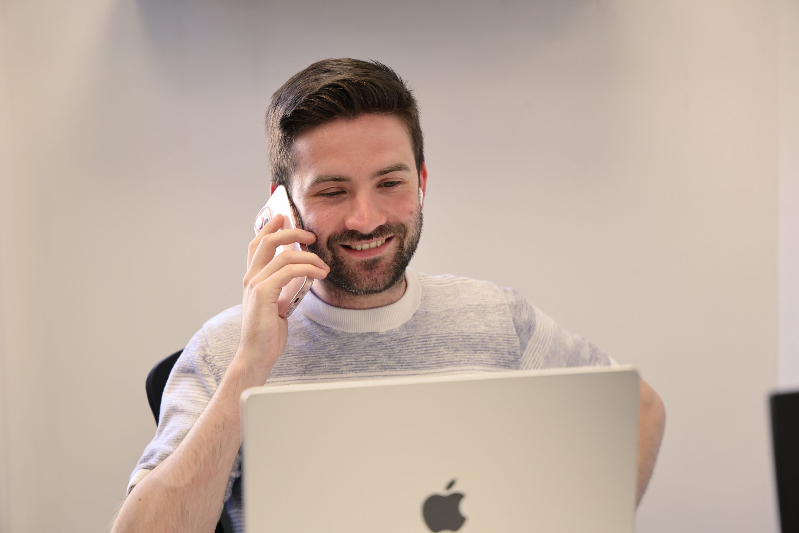 Sean on Phone